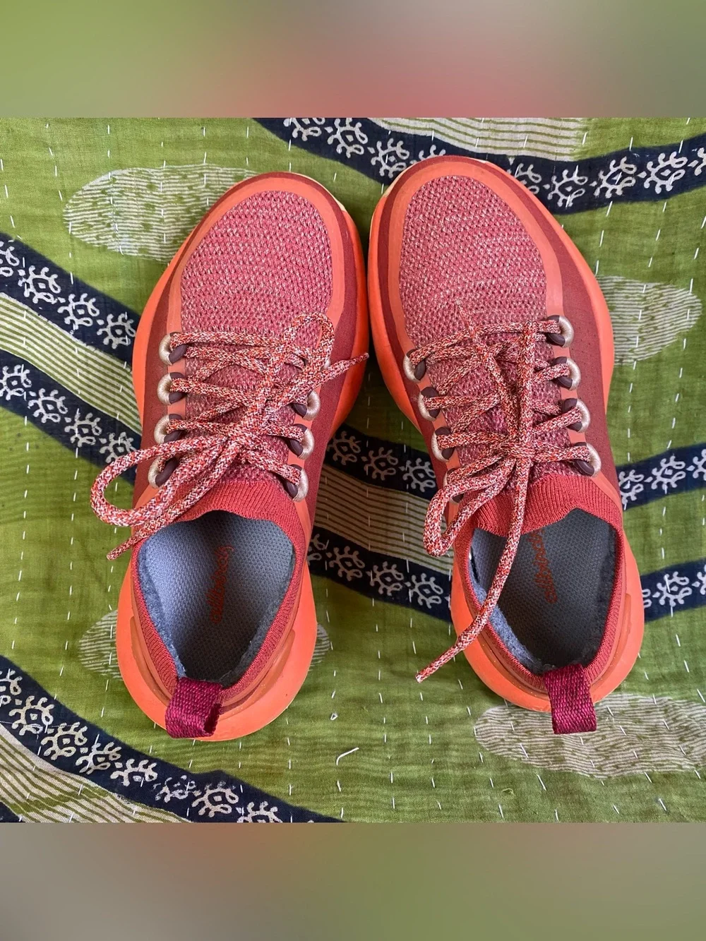 Allbirds Diablo Orange Trailrunner SWT Hiking Sporty Athletic Lace Up Sneakers 7